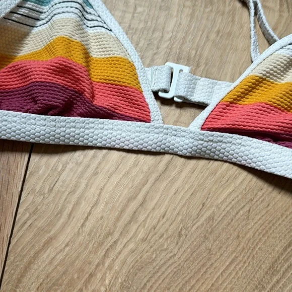 Rip Curl Beach Street Stripe Bikini Top small - Picture 2 of 4